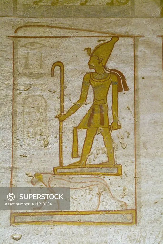 Photograph of the Egyptian Hieroglyphics in an ancient Egyptian temple