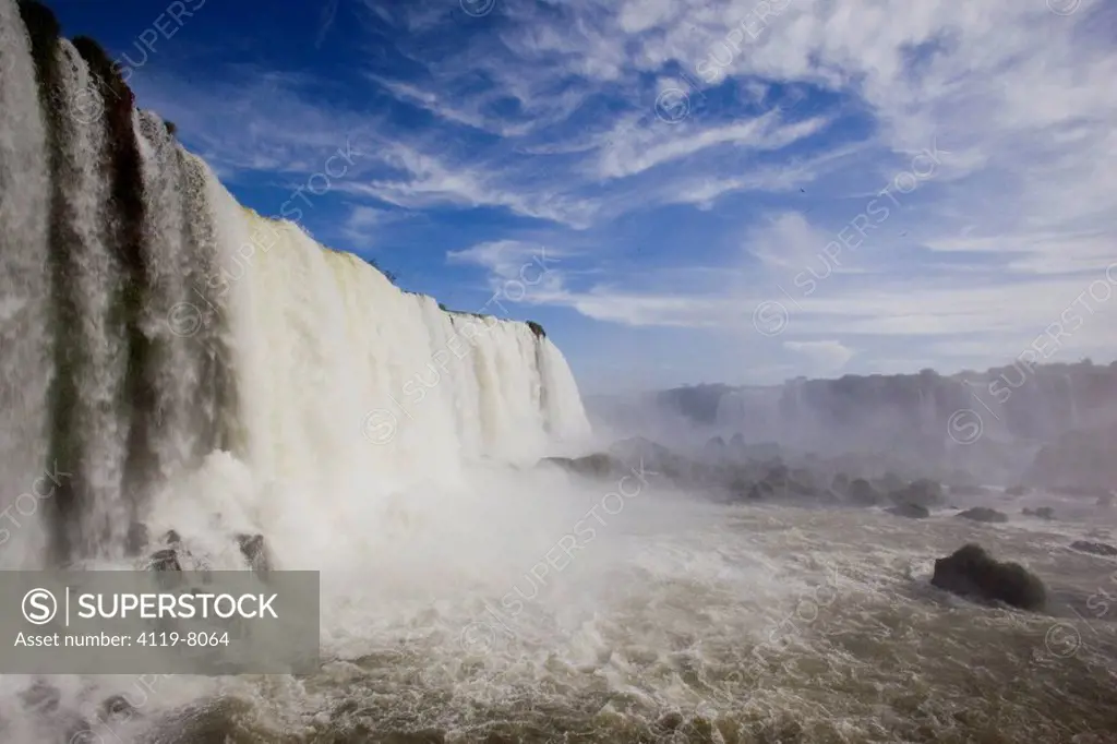 Photograph of the Iguacu Waterfalls in Brazil