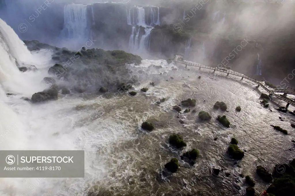 Photograph of the Iguacu Waterfalls in Brazil