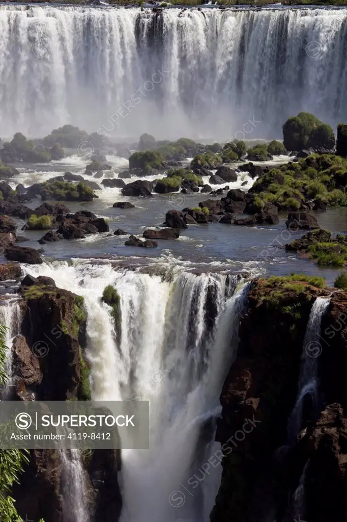 Photograph of the Iguacu waterfalls in Argentina