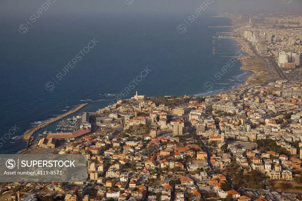 An aerial photo of Jaffa