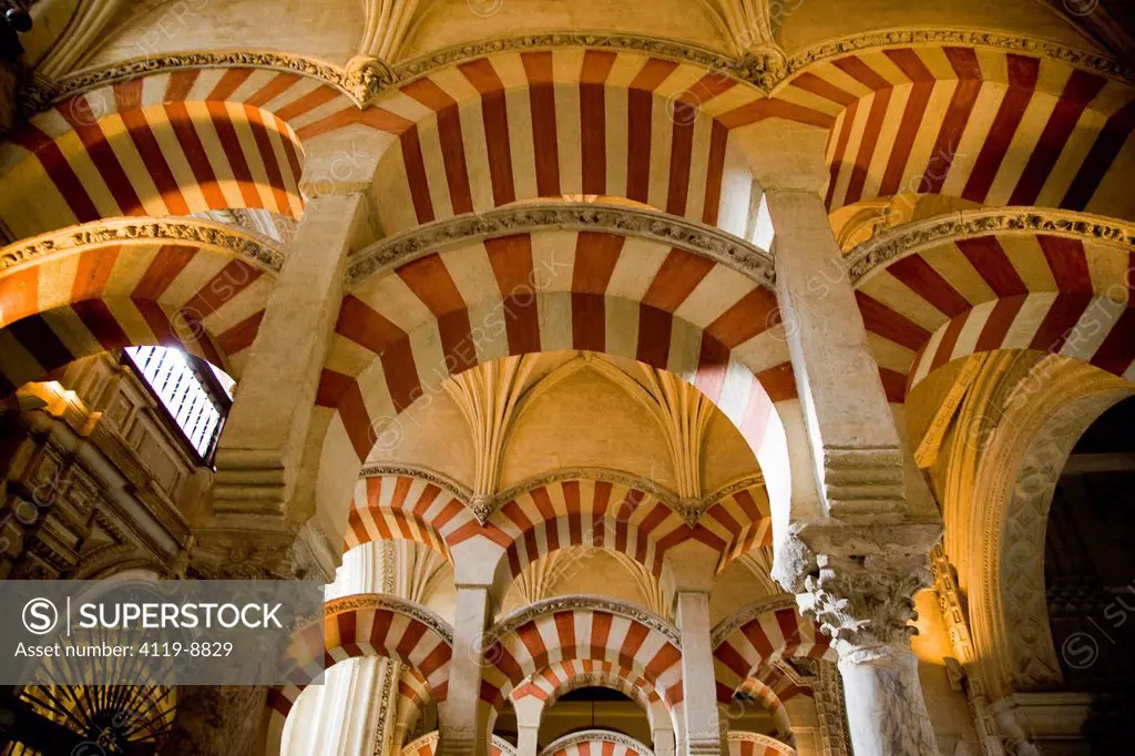 Photograph of the Mezquita in the city of Cordova Andalusia