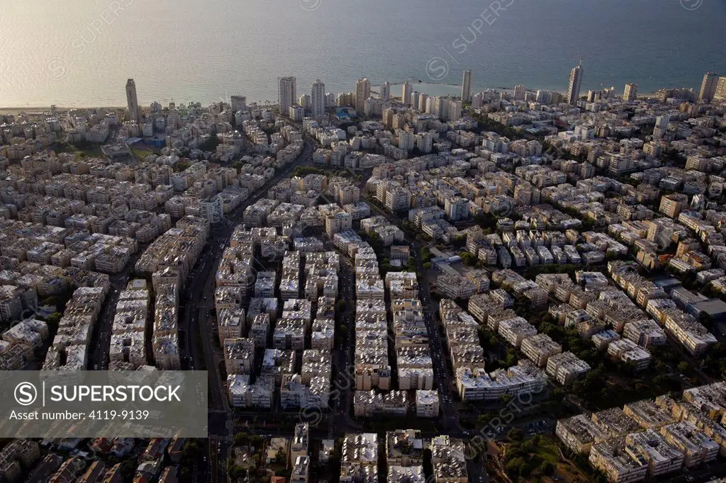 Aerial view of Bat Yam´s cityscape