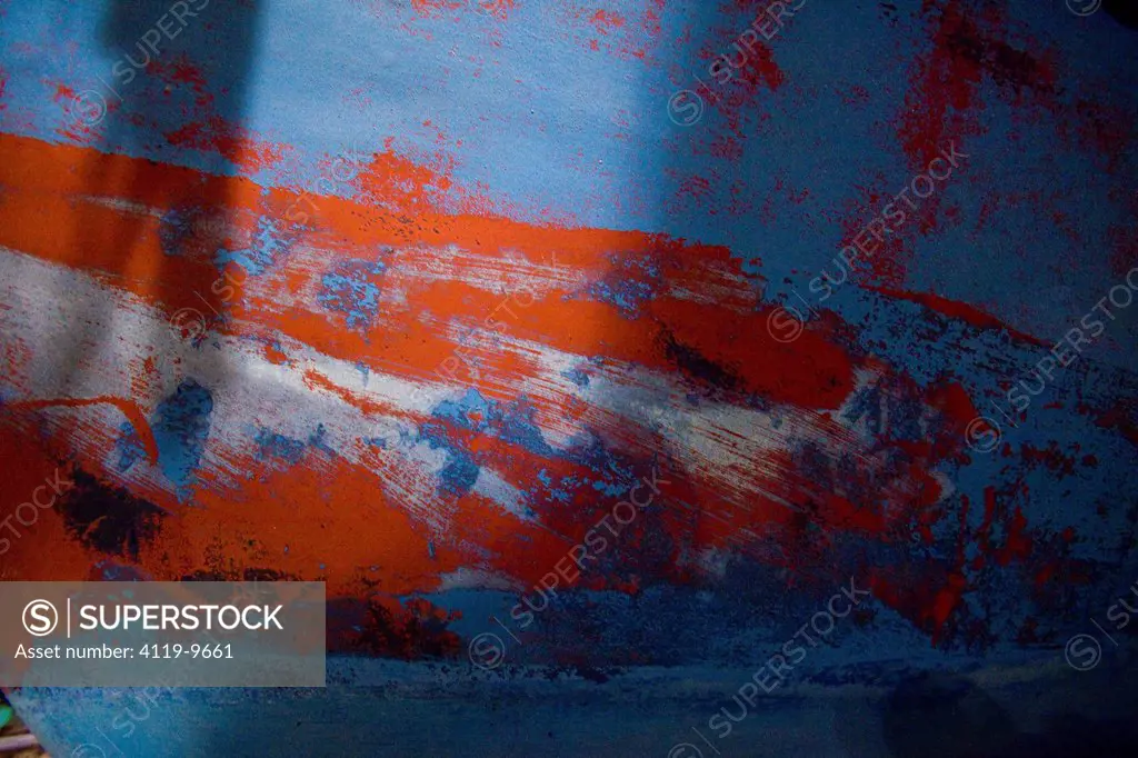Abstract view of a boat´s hull in the port of Jaffa