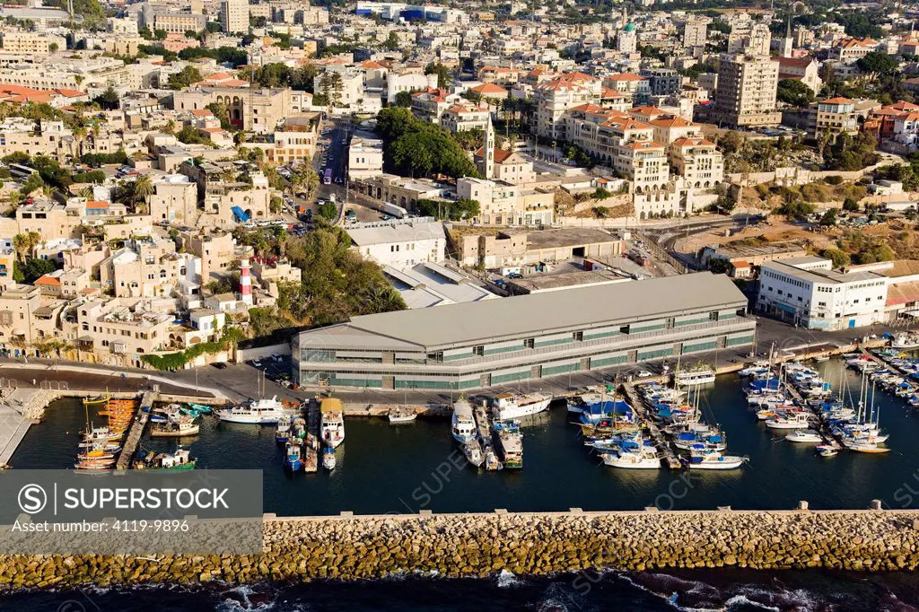 Aerial photograph of the old city of Jaffa