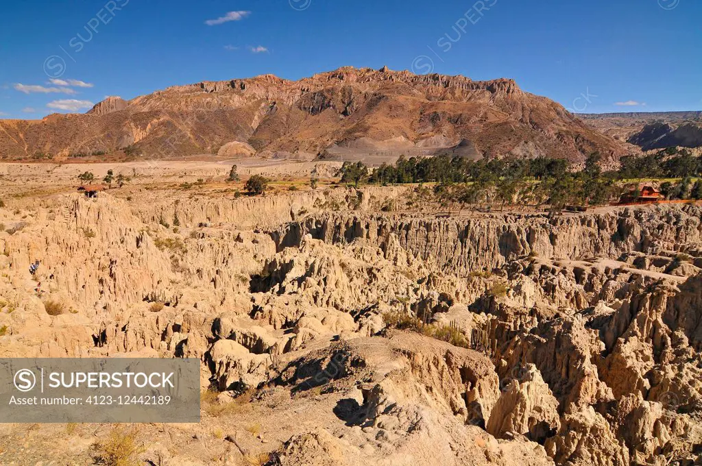 Bolivia, Moon Valley, Valle de La Luna, Rock Formation caused by Erosion, Located on the Outskirts of La Paz