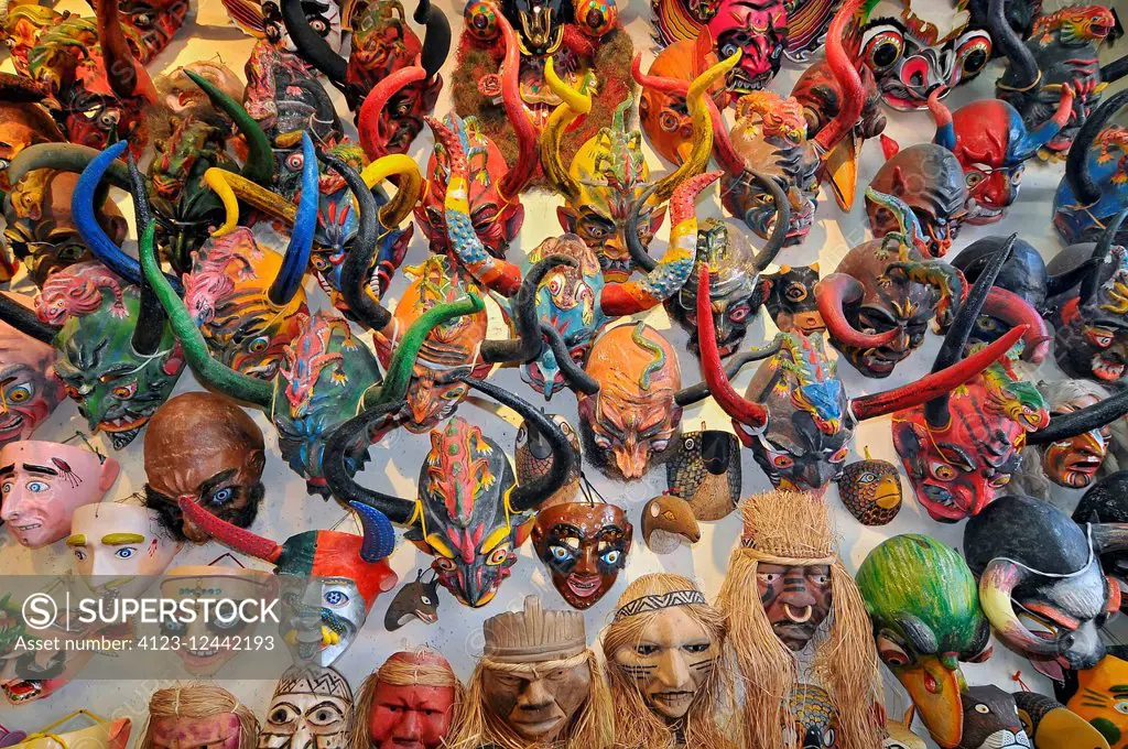 Bolivia, La Paz, Traditional Bolivian Mask Shop