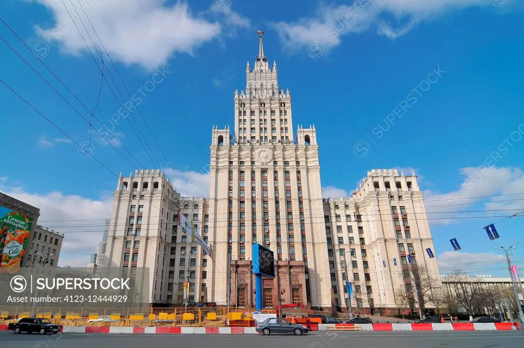 Russia, Moscow, Russian Ministry of Foreign Affairs building, one of seven Stalinist skyscrapers in Moscow.
