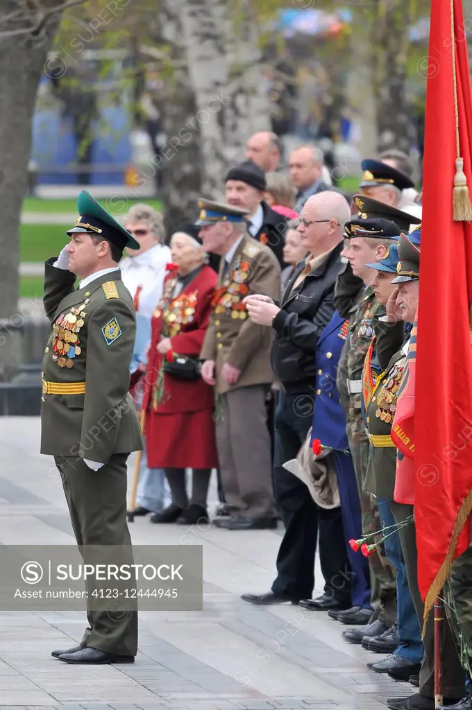 Russia, Moscow, Ceremony at the Tomb of the Unknown Soldier in Moscow