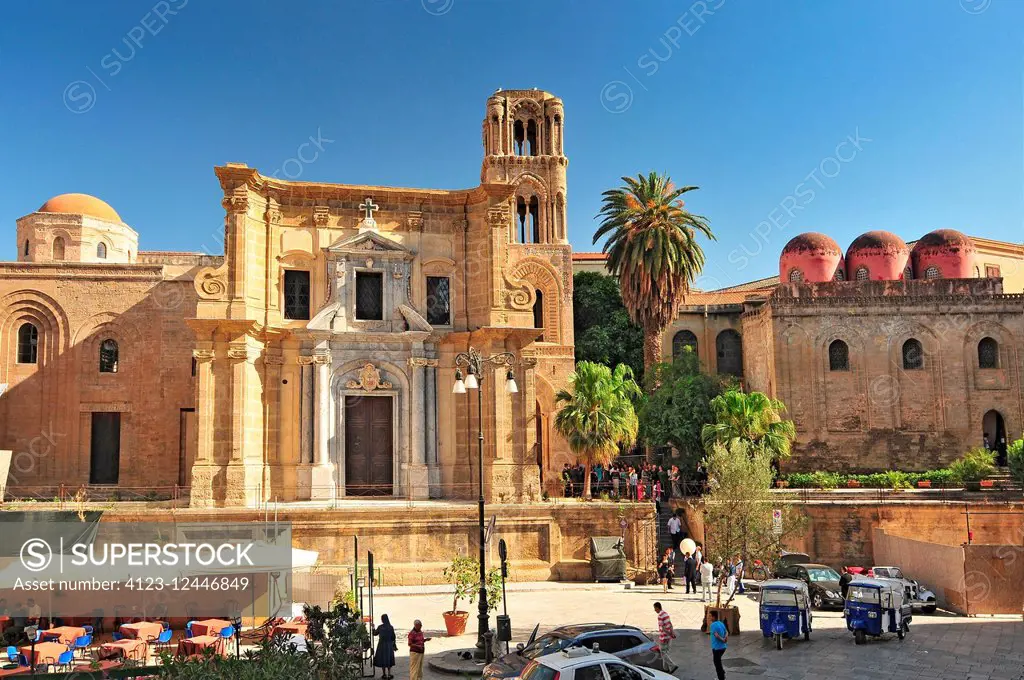 Medieval Church Saint Mary of the Admiral in Palermo (Santa Maria dell'Ammiraglio).
