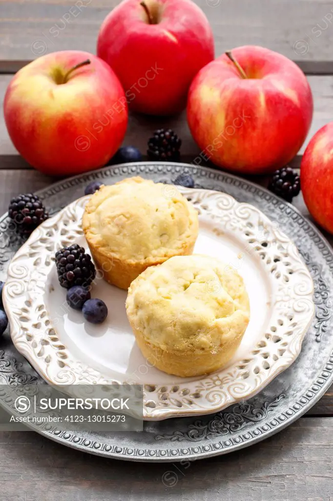 Muffins with apple. Party dessert