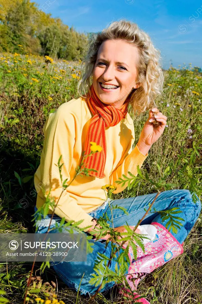 Woman on meadow