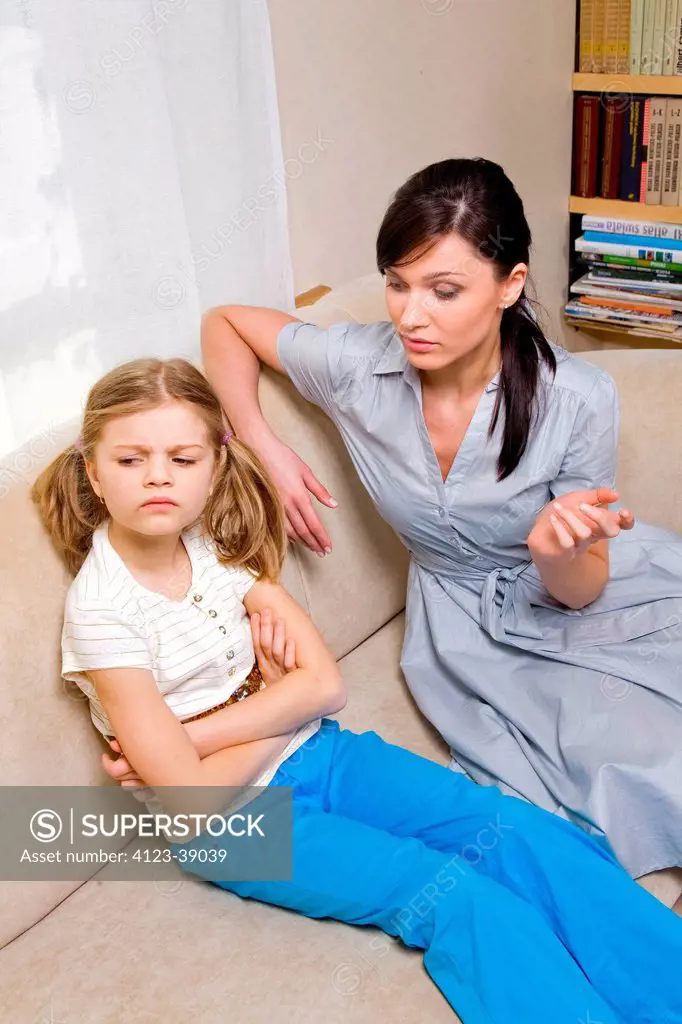 Woman and daughter after argument.