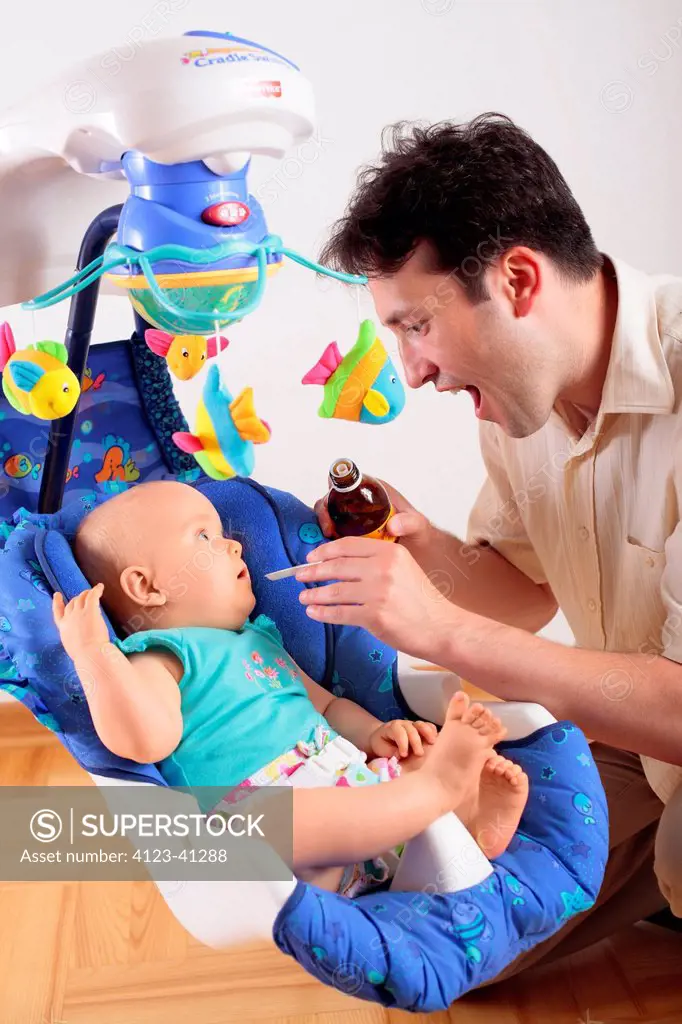 Toddler with father