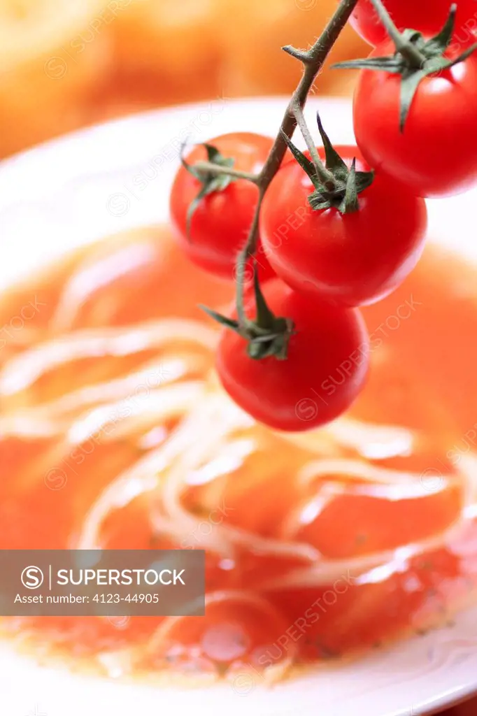 Tomato noodle soup.