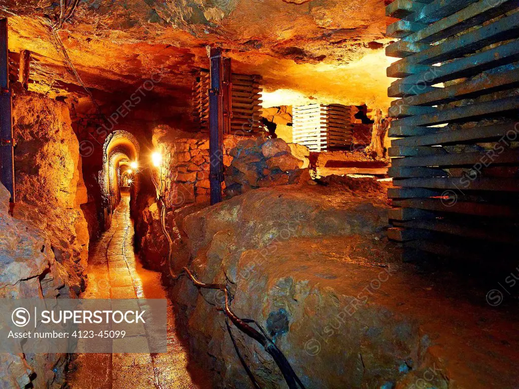 Poland, Silesian Province, tarnogorski district, Tarnowskie Gory. Historic Silver Mine, underground touristic route.