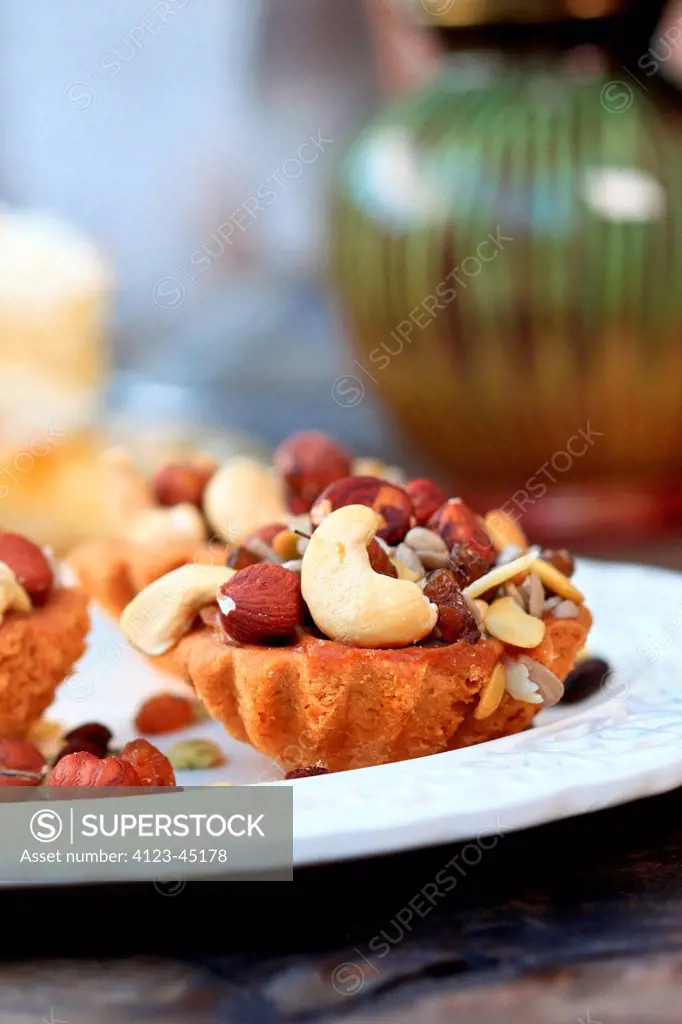 Cupcakes with nuts.