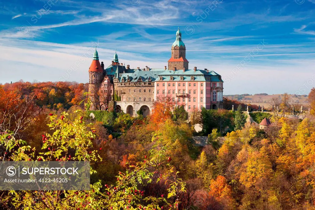 Poland, Lower Silesia Province, Walbrzych. Ksiaz Castle.