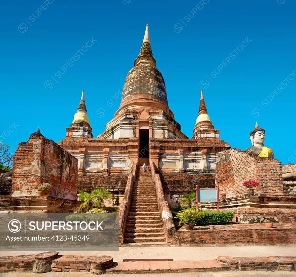 Thailand, Ayutthaya, ruins of ancient city - capital of the old Thailand.