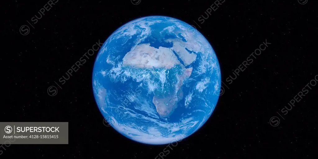Earth from space, computer illustration.