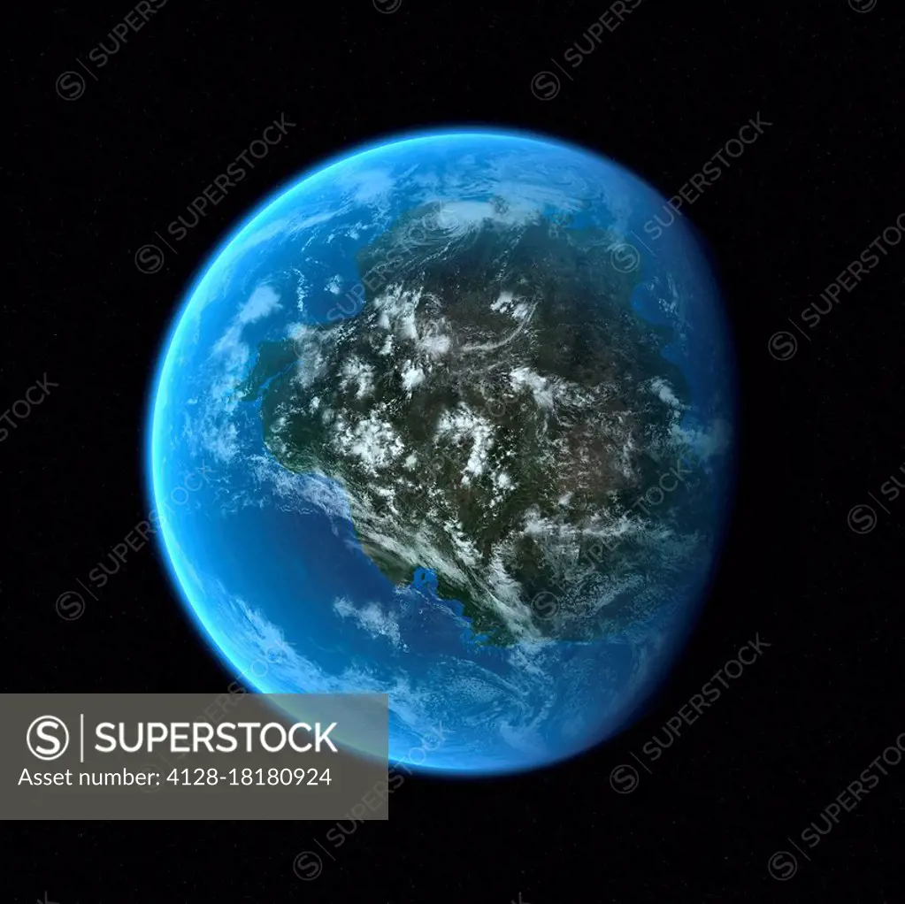 Supercontinent Gondwana, illustration