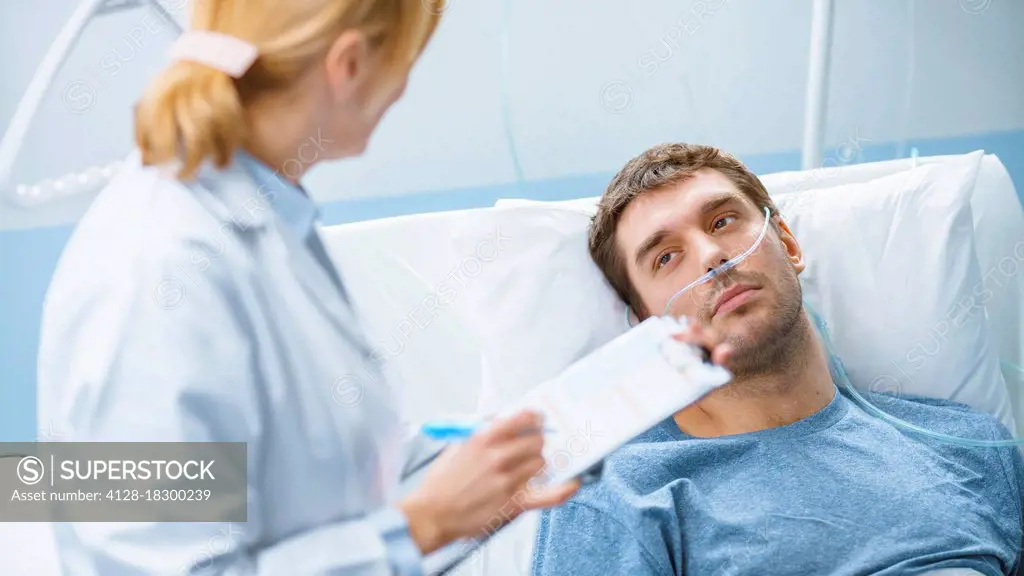 Doctor asking a patient questions