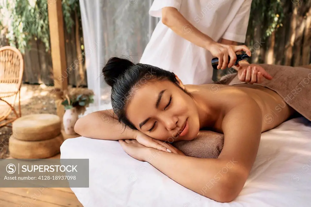 Body massage and aromatherapy