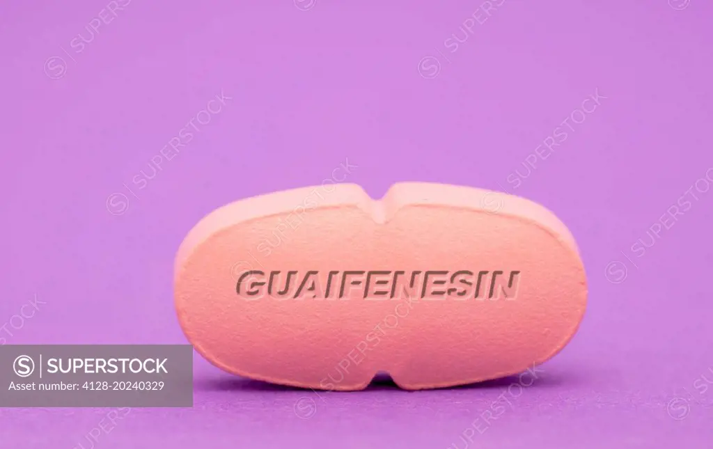 Guaifenesin pill, conceptual image