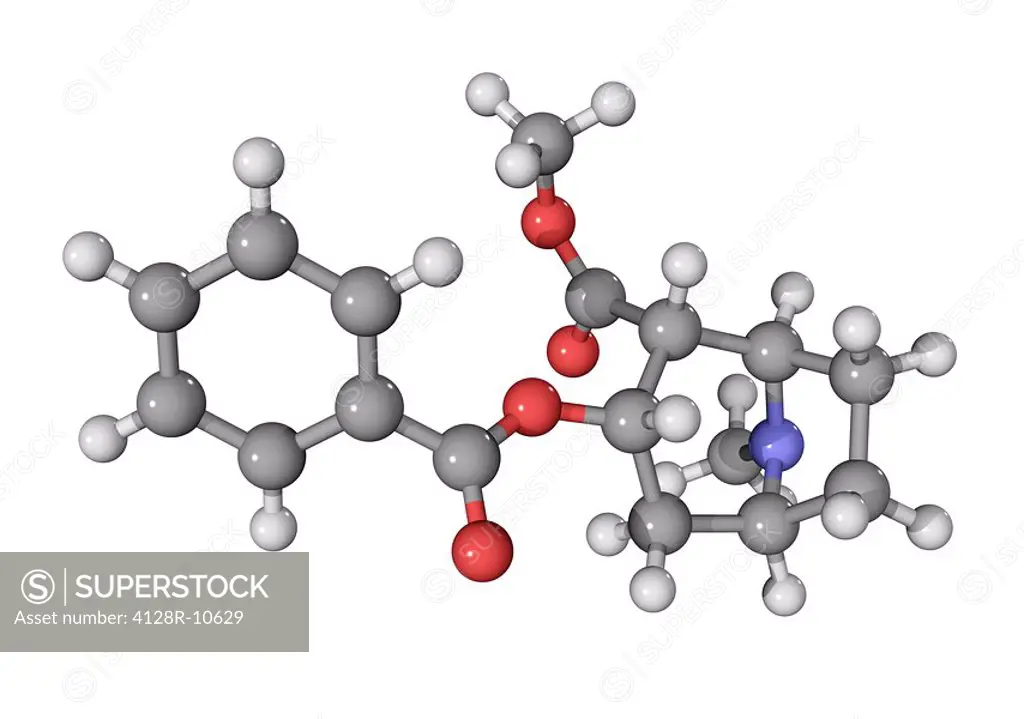 Cocaine drug molecule