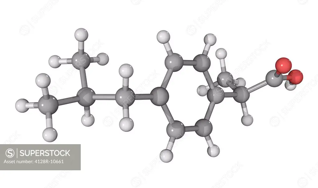 Ibuprofen anti_inflammatory drug molecule