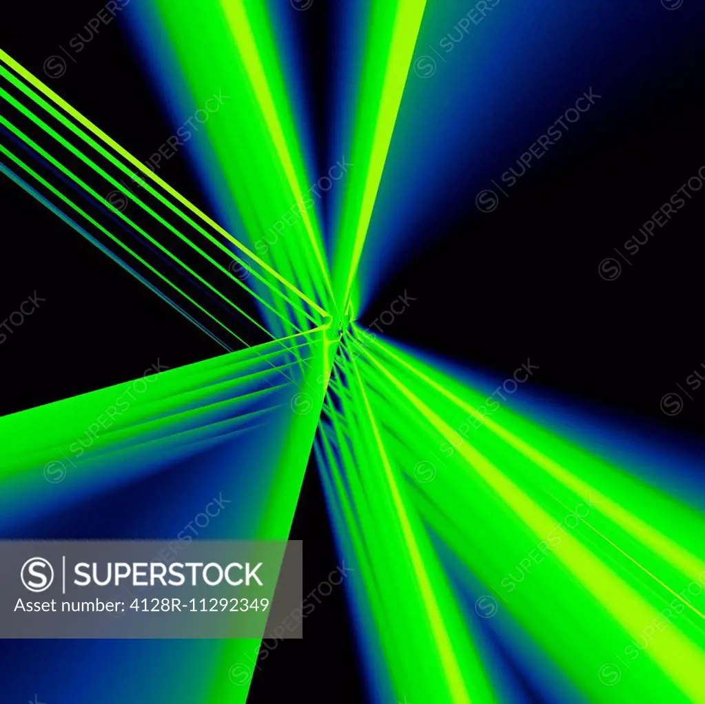 Artwork of a bright green abstract pattern.
