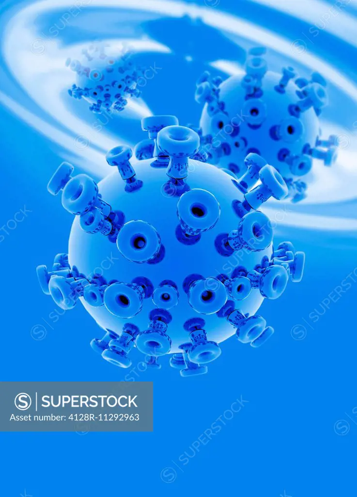 Artwork of computer viruses.