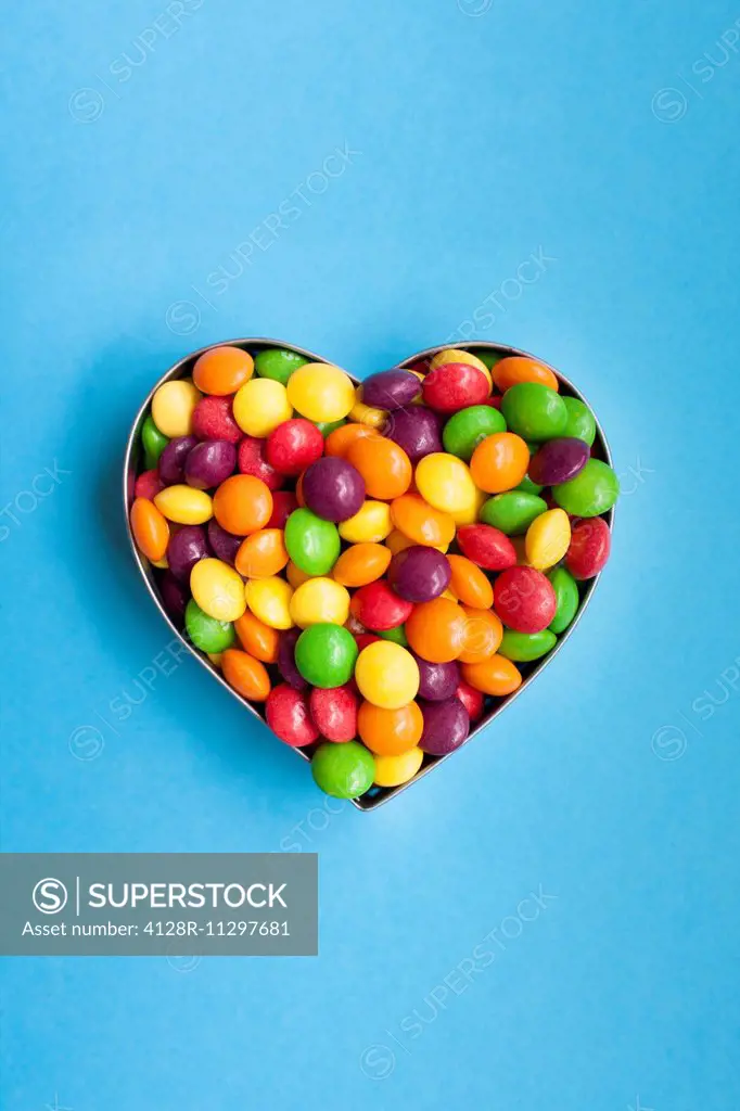 Sweets in a heart shape.