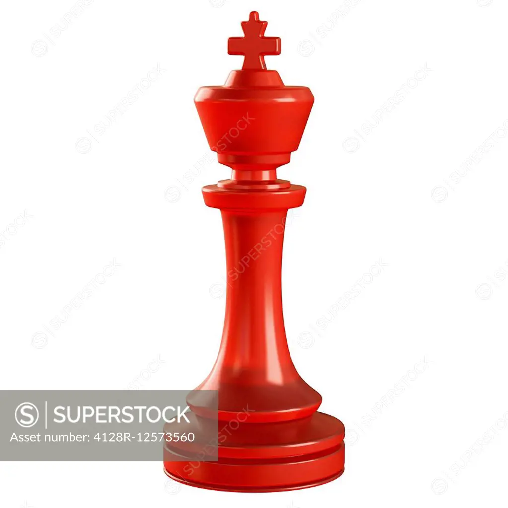 King chess piece, computer illustration.