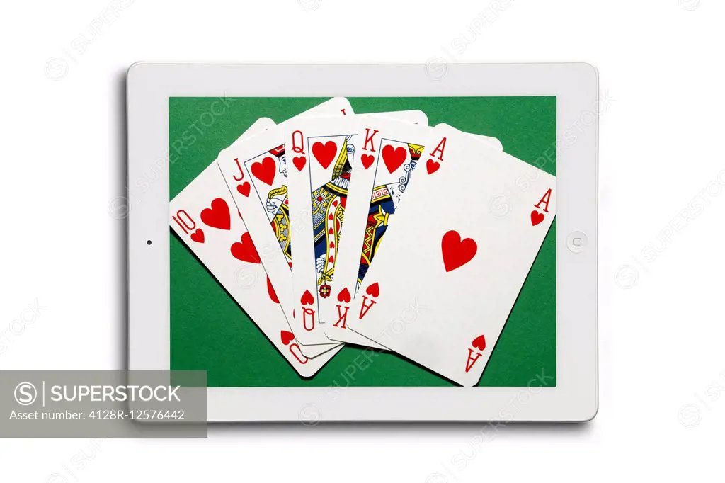 Online gambling, composite image.