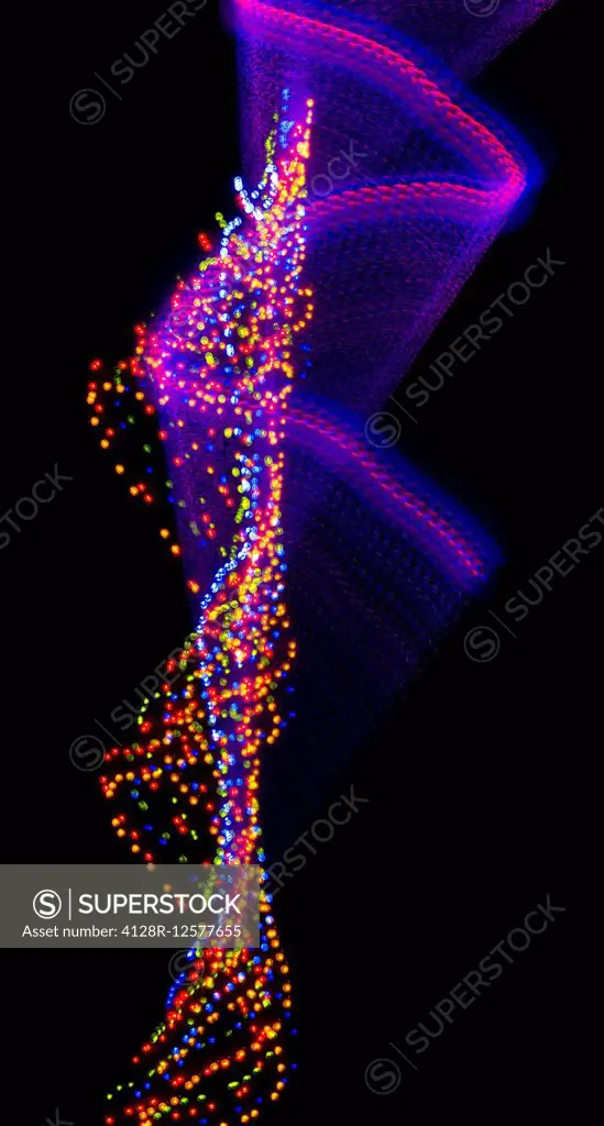 Multicoloured lights, computer illustration.