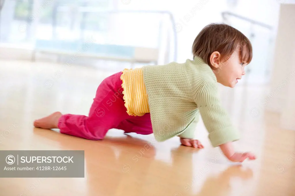 Toddler crawling. She is 15 months old.
