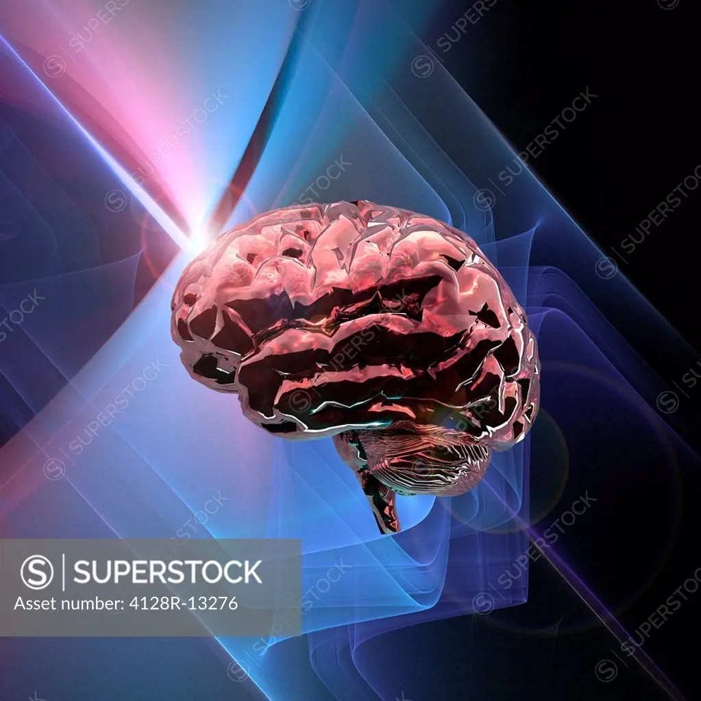 Brain research, conceptual computer artwork.