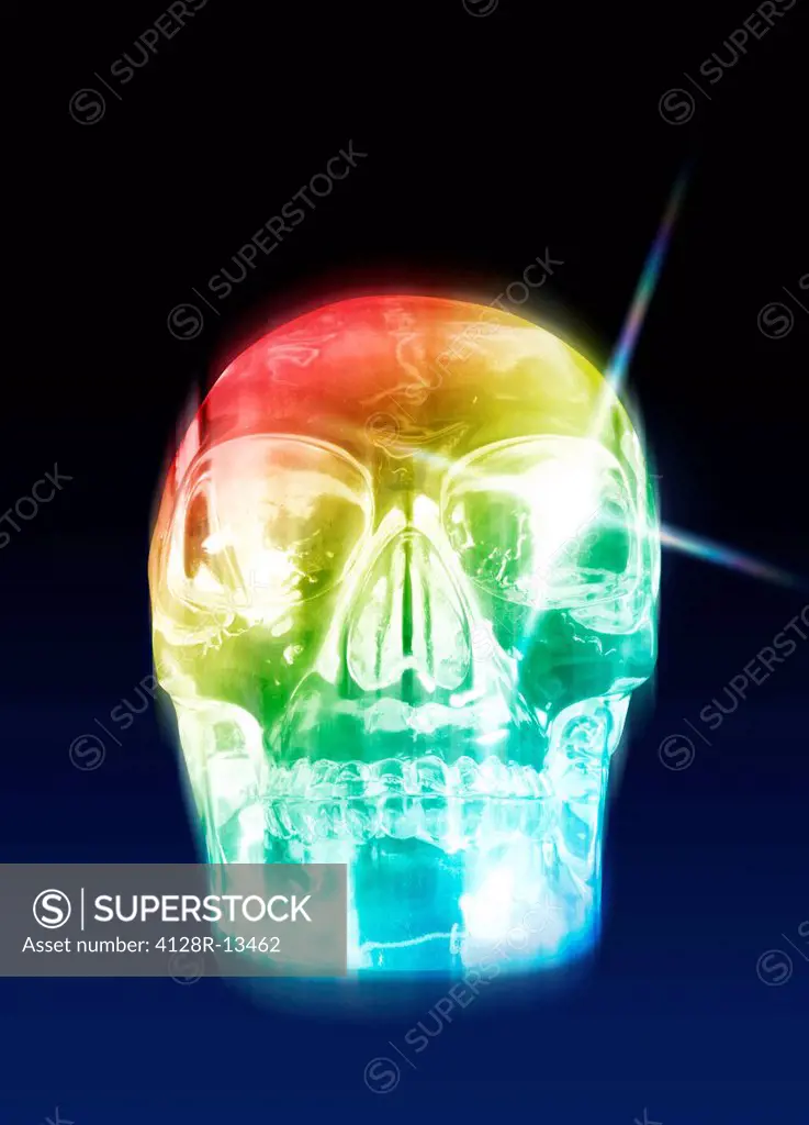 Crystal skull, computer artwork.
