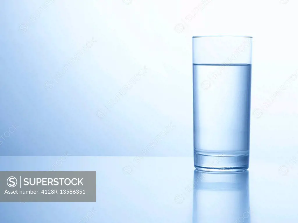 Glass of water, studio shot.