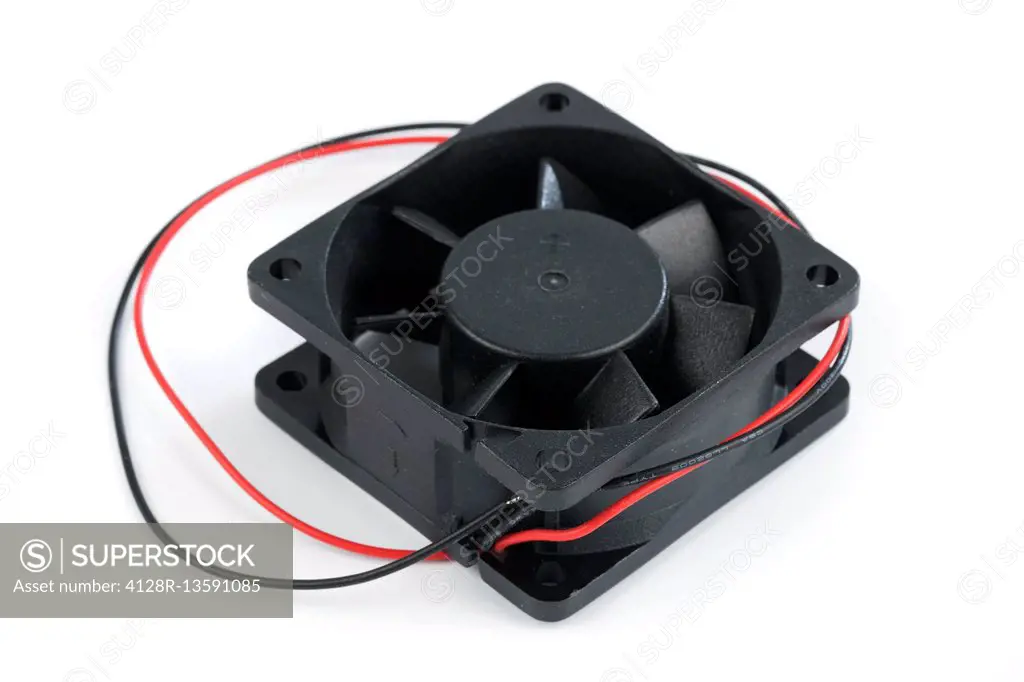 Computer fans against a white background.