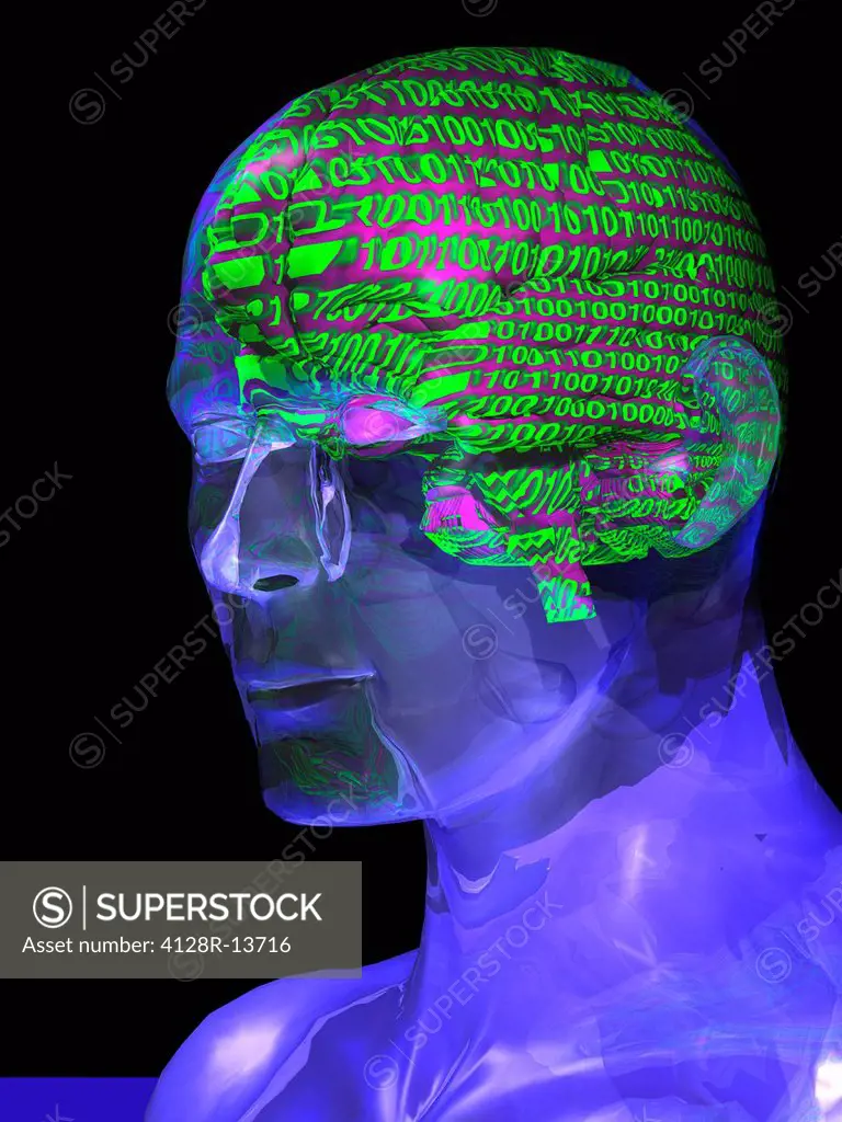 Artificial intelligence, conceptual computer artwork.