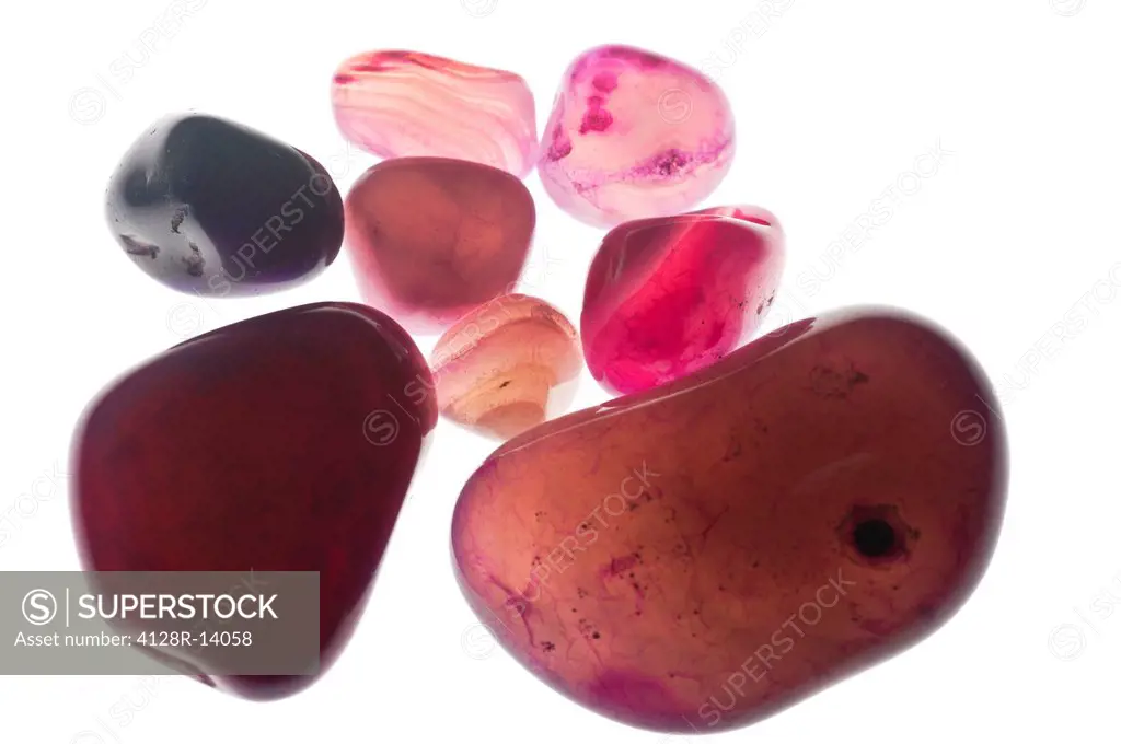 Assortment of Red Gemstones