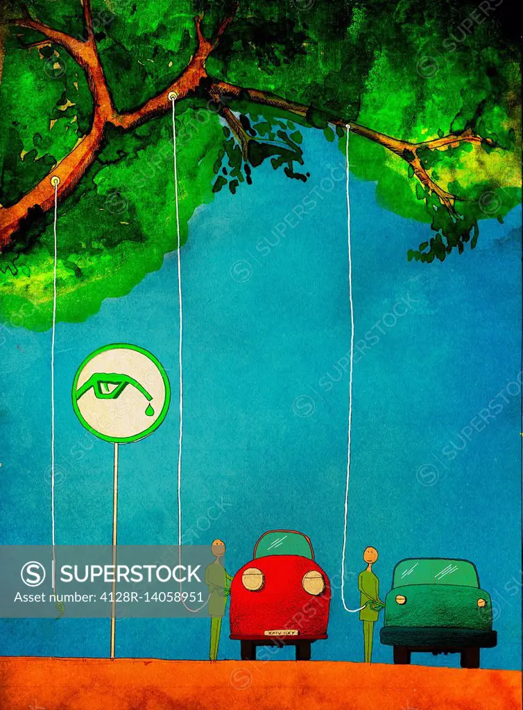 Illustration of eco friendly fuel