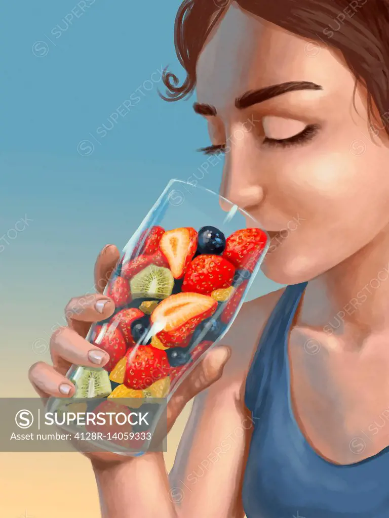 Illustration of healthy eating