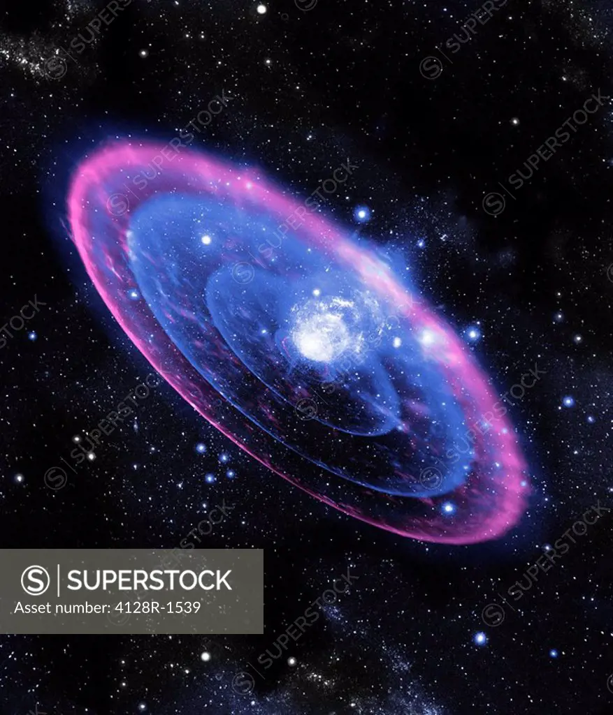 Supernova explosion, artwork
