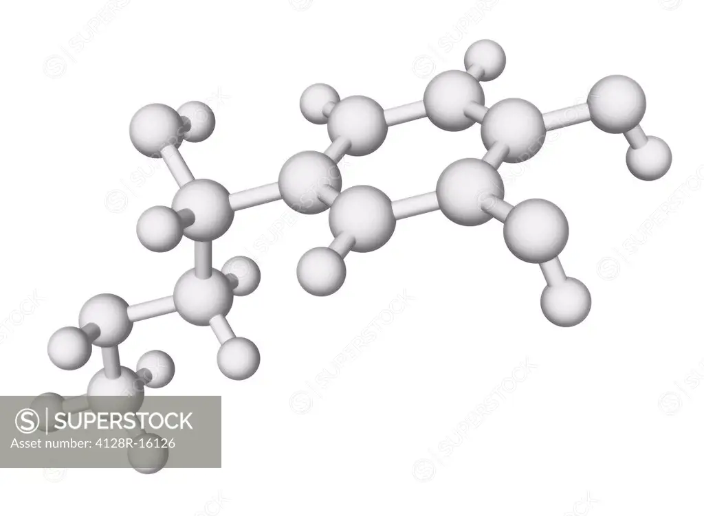 Adrenaline hormone, molecular model.