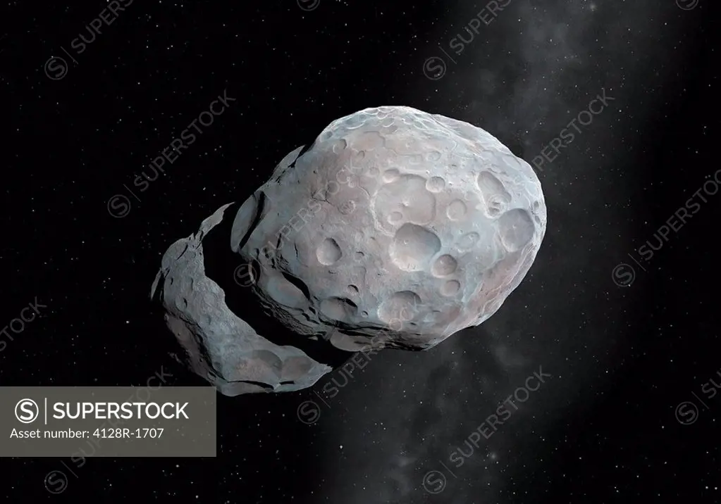 Asteroid 624 Hektor, computer artwork. 624 Hektor is a Trojan asteroid.