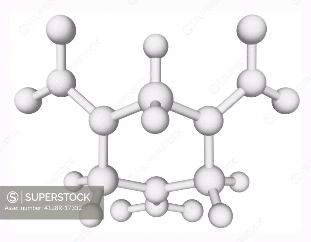 RDX, molecular model. This explosive is also known as T4 and cyclonite.