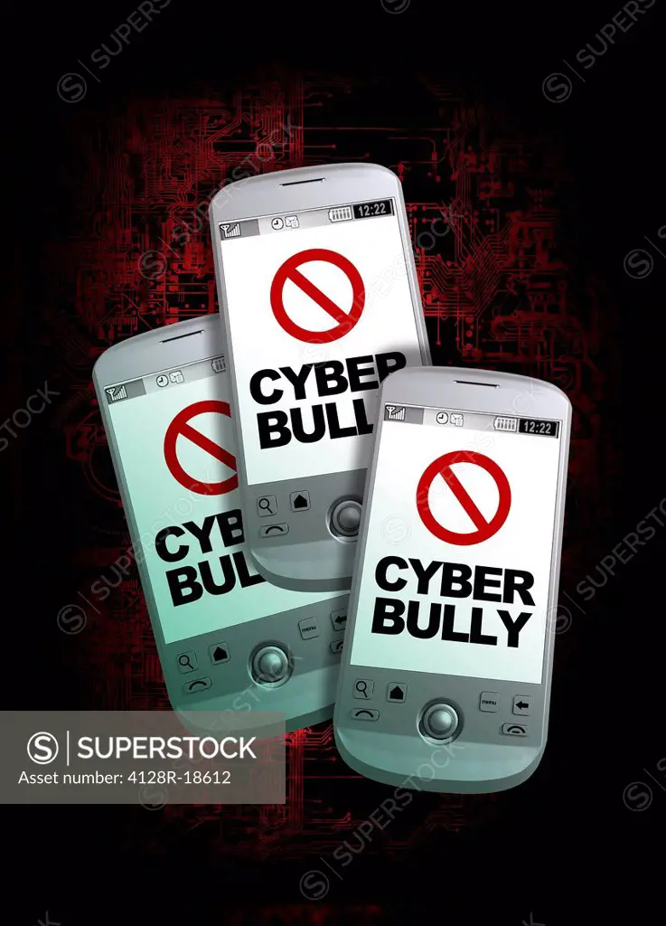 Cyber bullying, conceptual computer artwork.